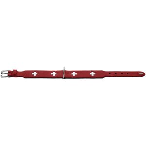 DOG SPORT HUNTER Halsband Swiss M-L (60), rot/schwarz