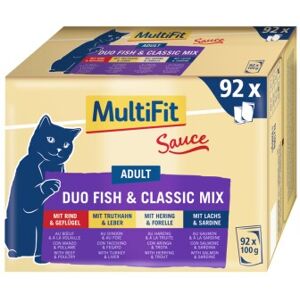 MultiFit Adult Sauce Duo Fish & Classic Mix Multipack XXL 92x100g