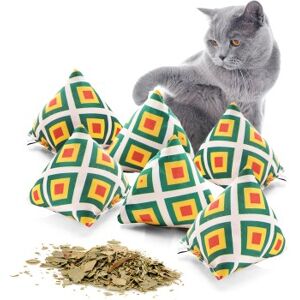 Canadian Cat Company Catnipspielzeug 6x Schmusepyramide Reggae Karo