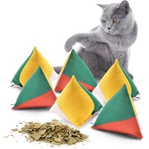 Canadian Cat Company Catnipspielzeug 6x Schmusepyramide Reggae 4-Color