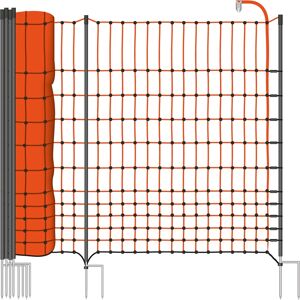 VOSS.farming classic+ 50m Premium Hühnerzaun, Geflügelzaun/-netz, 112cm, 20 Pfähle, 2 Spitzen