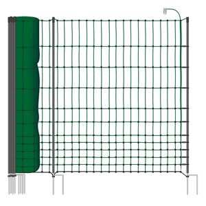 VOSS.farming classic+ 50m Premium Hühnerzaun, Geflügelzaun/-netz, 112cm, 20 Pfähle, 2 Spitzen