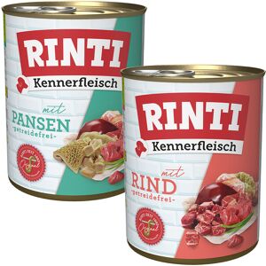 RINTI Kennerfleisch 800g x 24 - Sparpaket - Mix (Rind, Pansen)