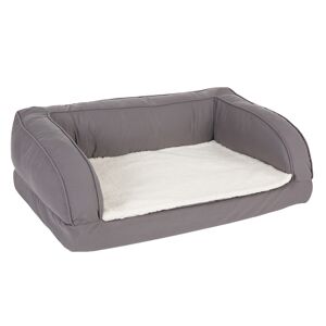 bitiba Orthopädisches Hundesofa grau - L 90 x B 60 x H 30 cm (Größe M)