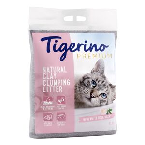 Tigerino Premium Katzenstreu 2 x 12 kg - Sparpaket - Weiße Rosen-Duft