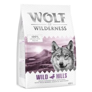 Probierpaket Wolf of Wilderness Trockenfutter - Adult Wild Hills - Ente 400 g