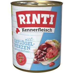 RINTI Kennerfleisch 800g x 24 - Sparpaket - Geflügelherzen