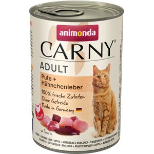 animonda Carny Adult 6 x 400 g - Pute & Hühnchenleber