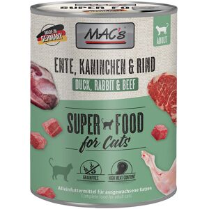 MAC's Sparpaket MAC´s Cat 24 x 800 g - Ente, Kaninchen & Rind