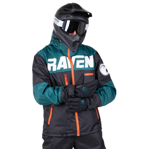Raven Frontline Jacke Schwarz-Grün L
