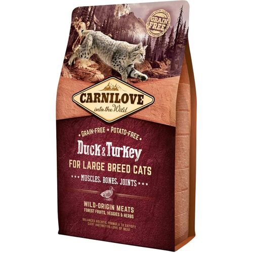 Becker-Schoell AG CARNILOVE Large Breed Duck & Turkey Katzentrockenfutter Sparpaket 2 x 2 Kilogramm