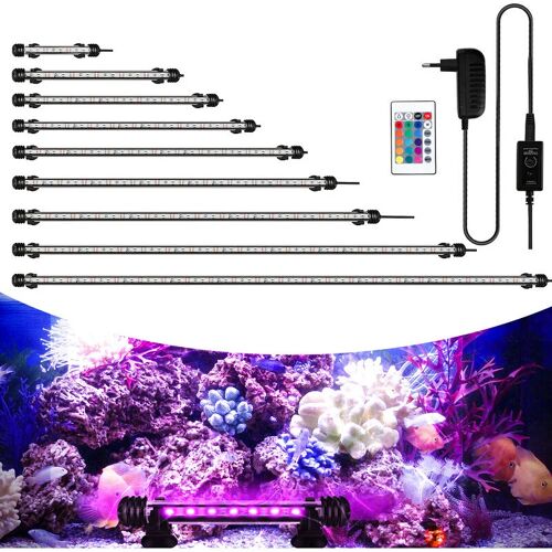 Swanew – 37cm led Aquarium Unterwasser Mondlicht rgb Aquarium Lampe Mollusken – Schwarz