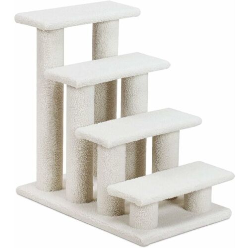 GOPLUS Tiertreppe Beige, Haustiertreppe Katzentreppe Hundetreppe Kletterbaum Katzenkratzbaum Spielbaum, Treppe für Katze – Goplus