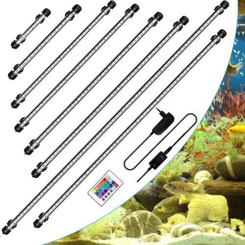 Hengda – 18-112cm led Aquarium Unterwasser rgb Wasserdicht Fisch Tank Schalentiere,9W,92cm – Schwarz