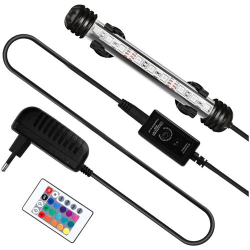 Swanew – 18cm led Aquarium Beleuchtung Aquariumleuchte rgb Fisch Tank Strahler Schalentiere – Schwarz