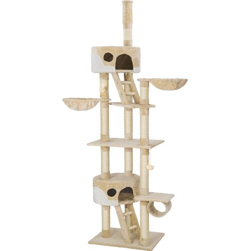 Tectake Kratzbaum Hansi 260cm - beige/weiß