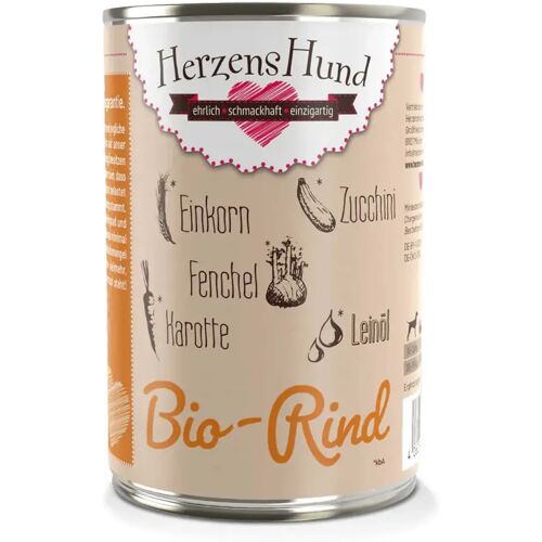 HerzensHund Bio-Huhn mit Bio-Apfel   12 x 400 g