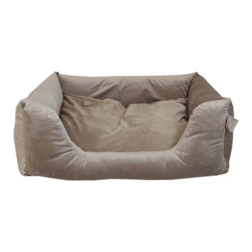 Kentucky Dogwear Hundebett Velvet Hundekissen Hundekörbchen Samt Beige L (100 x 80cm)