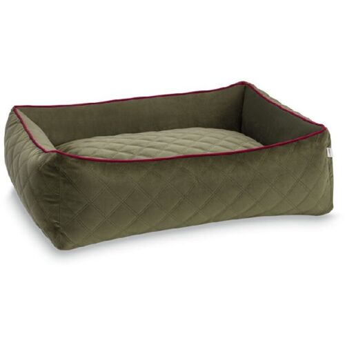 LABONI CLASSIC OXFORD Design-Hundebett - olive - 68 x 55 x 20 cm