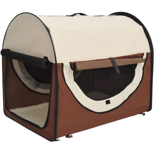 PawHut Hundetransportbox in Größe XL XL: 81 x 56 x 66 cm (LxBxH)   Hundebox Transportbox faltbar Hundetransportbox