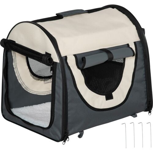 PawHut Hundetransportbox in Größe S S: 46 x 36 x 41 cm (LxBxH)   Hundebox Transportbox faltbar Hundetransportbox