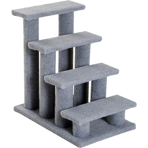 PawHut Katzentreppe mit 4 Stufen 63,5 x 43 x 60 cm   Tiertreppe Hundetreppe Treppe für Tiere