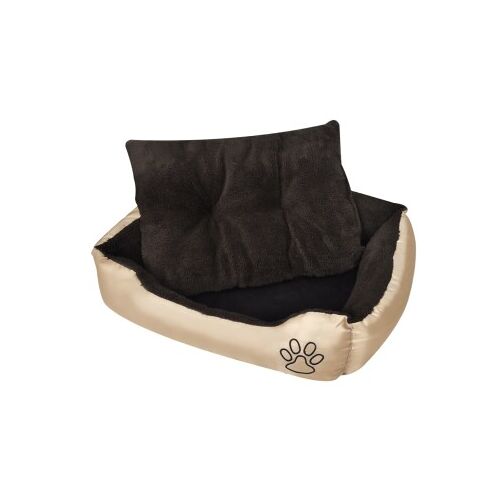 VidaXL Hundebett beige und dunkelbraun 70 cm, 90 cm, 20 cm