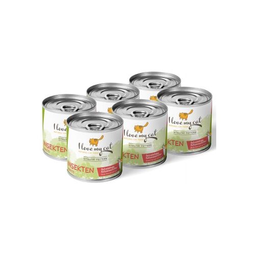 I love my cat Katzenfutter Nass mit Insekten - 6x200g