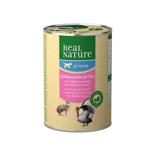 REAL NATURE Junior Wildkaninchen & Pute 6x400 g