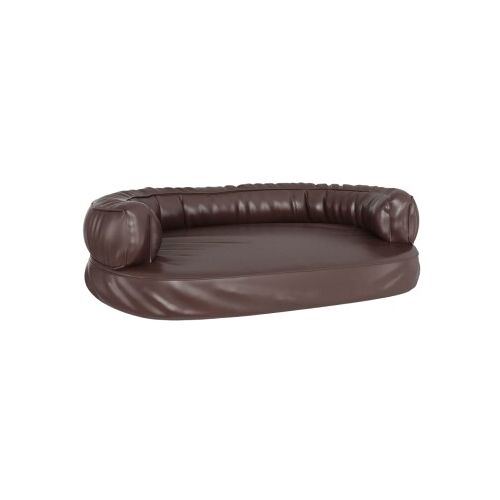 VidaXL Hundebett Ergonomisch Kunstleder braun L