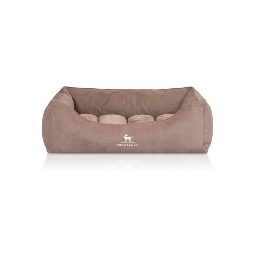 Knuffelwuff orthopädisches Hundebett mit Fächer-Wendekissen Baltimore beige M-L