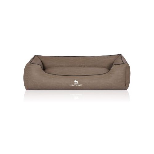 Knuffelwuff Hundebett Scottsdale aus Kunstleder stone clay XXL