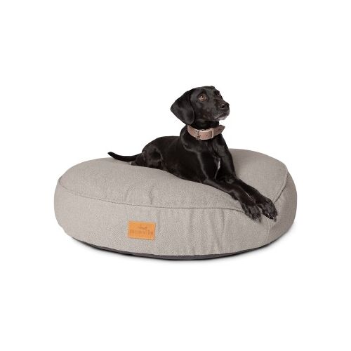 Freudentier kuscheliges Hundebett mit Memory Foam ⌀100cm dunkelgrau 1 m