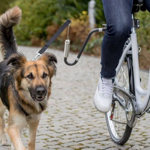 TRIXIE Hundleine für Radfahren U-förmig Schwarz - Grau