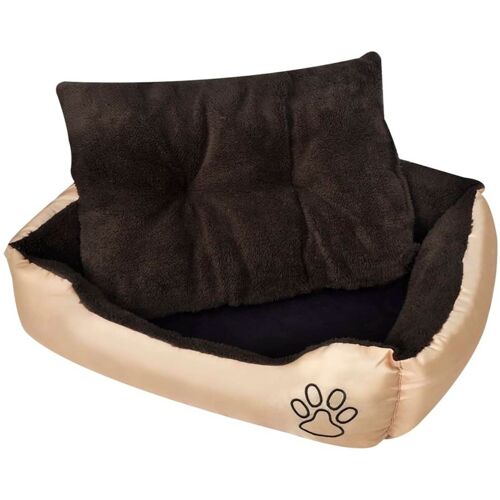 vidaXL Hundebett Beige und Braun XXL - Beige - Size: XXL