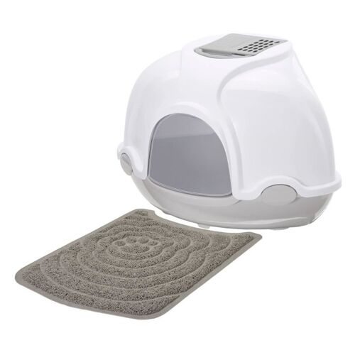 PETGARD Sparpack Katzentoilette Katzenklo Ecktoilette mit Haube inkl. Vorlegematte