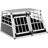 Wiesenfield Hundetransportbox - Aluminium - Trapezform - 70 x 90 x 50 cm - mit Trenner WIE-TB2-XL