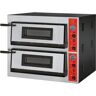 GGF GGF Pizzaofen mit zwei Kammern für 8 Pizzen Ø  300 mm, 8,4 kW, 900 x 735 x 750 mm (BxTxH); 90x73.5x75 cm (BxTxH); silber/schwarz