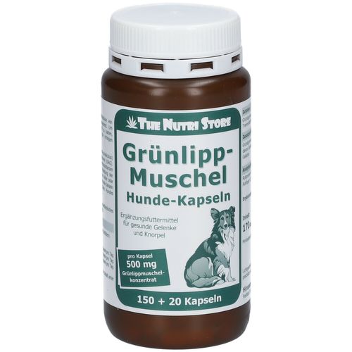 The Nutri Store Grünlippmuschel 500 mg für Hunde 150 St Kapseln
