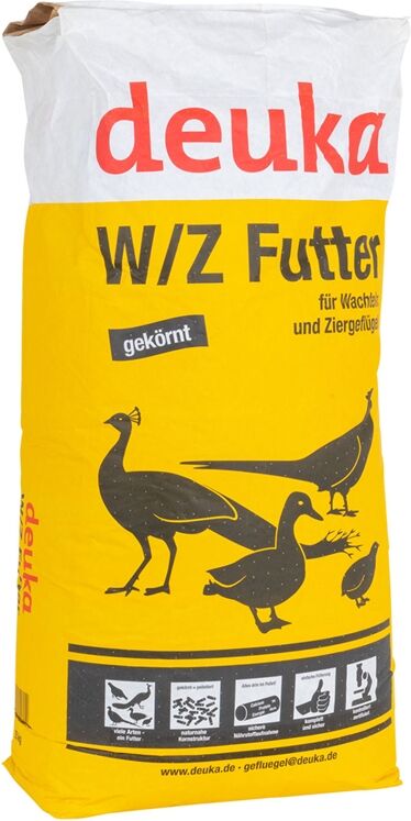 Deutsche Tiernahrung Deuka W/Z gekörnt, Reifefutter für Wachteln und Ziergeflügel, 25kg