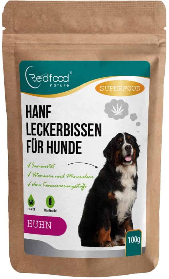 Redfood24 Hanfleckerbissen für Hunde - Hähnchengeschmack