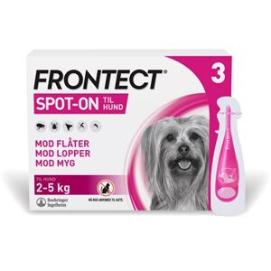 Frontect (til hunde 2-5 kg) 33,8+252,4 mg 3 stk Spot-on, opløsning - Flåtmiddel - Loppemiddel