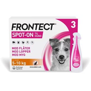 Frontect (til hunde 5-10 kg) 67,6+504,8 mg 3 stk Spot-on, opløsning - Flåtmiddel - Loppemiddel