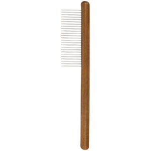 Shoppo Marte Cat Dog Solid Wood Comb For Removing Floating Hair Pet Cleaning Grooming Flea Comb(C)