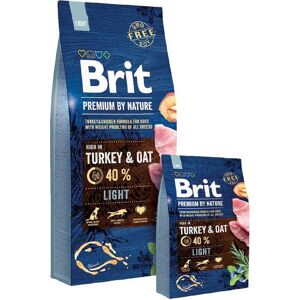 Brit Premium by Nature Light - tørt hundefoder - Æble, Kylling, Majs, Kalkun 15 kg