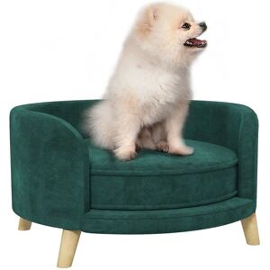 Rootz Living Rootz Hundeseng - tyk pude - Hundesofa - Elegant design - Pet Sofa - Eukolyptus - Eucalyptus træ - Grøn - 68L x 68W x 35H cm