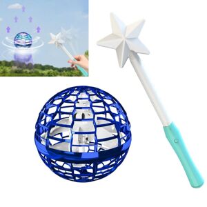 High Discount Flynova Pro Magic Flying Ball Gyro Aircraft Can Spin Creative Decompression Legetøj, Farve: Blå med Magic Wand