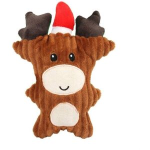 Shoppo Marte WJ084 Christmas Santa Claus Pet Dog Toys Chew Squeaker Pet Plush Toys(Elk)