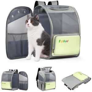 FUNADD Fold Breathable Pet Backpack Outdoor Shoulders Cat Bag(Yellow)