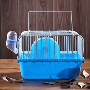 Shoppo Marte Hamster Cage Portable Take-Out Cage Hamster Golden Bear Supplies(Blue)